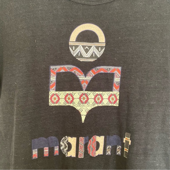 Isabel Marant Etoile Logo Linen T Shirt - Picture 4 of 6